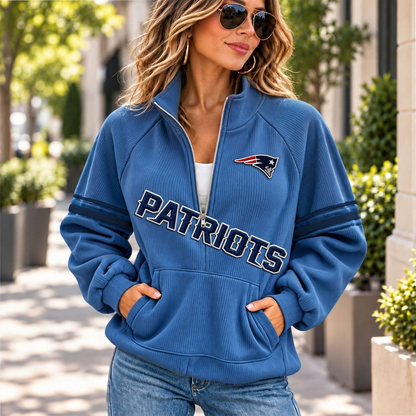 NE x NFL Corduroy half-zip sweatshirt