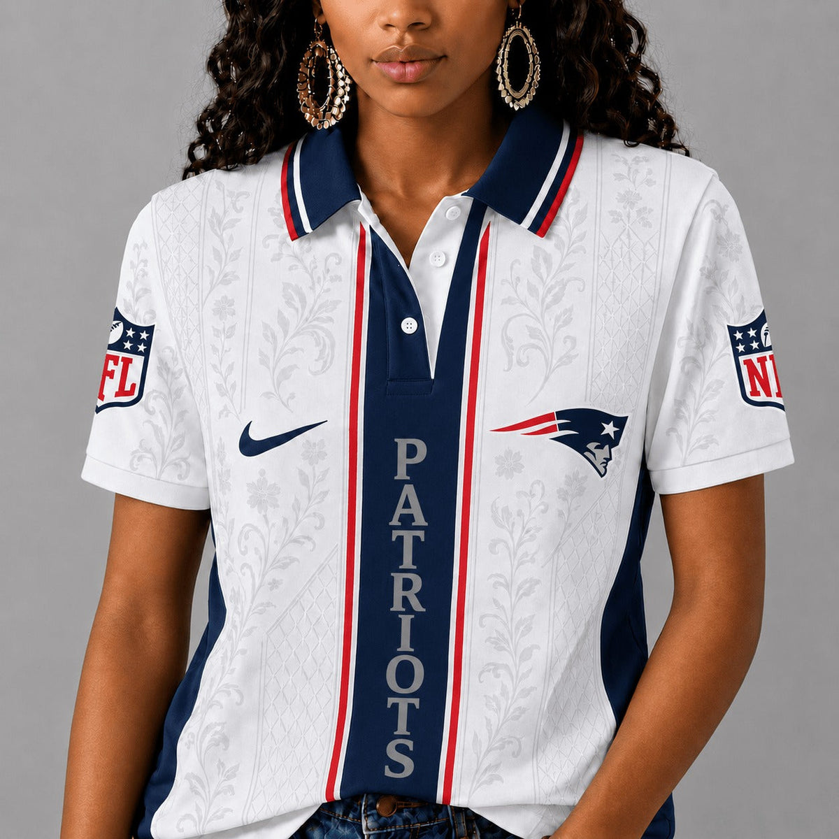NEP Premium NFL Floral Elegance Polo Shirt