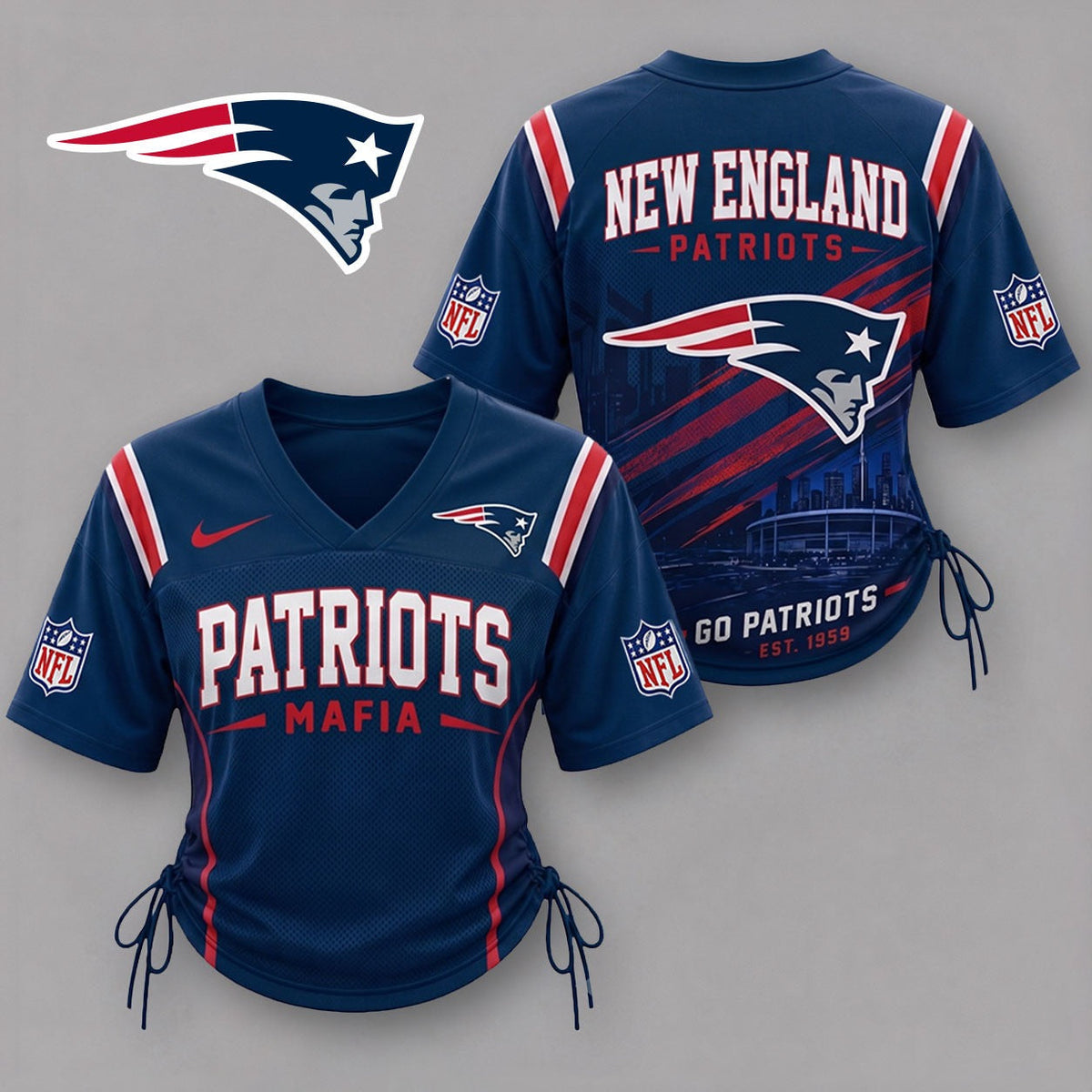 NEP Premium NFL Game Day Women Lace-Up Jersey Shirt