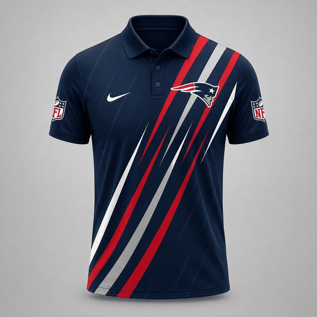 NEP Premium NFL Premium Athletic Stripe Polo Shirt