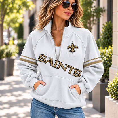 NO x NFL Corduroy half-zip sweatshirt