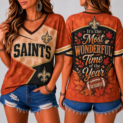 NOS Premium NFL Fall Game Day V-Neck Shirt