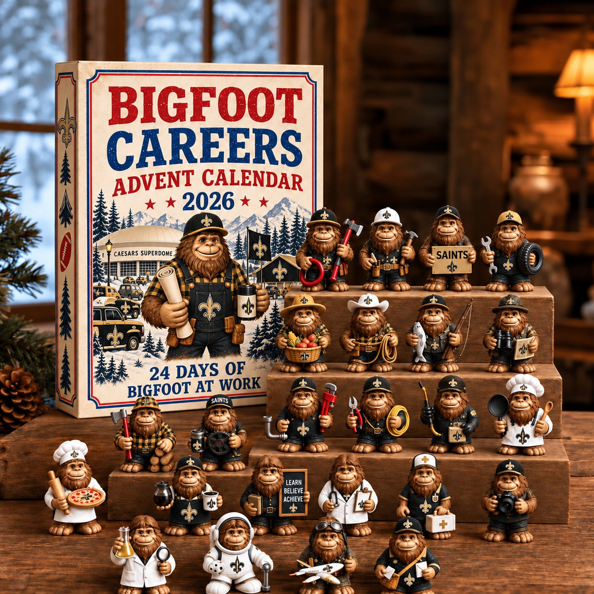 NOS x NFL Personalized 24 Days Of Bigfoot Advent Calendar Blink Box