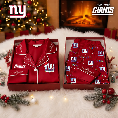 NYG Premium NFL Christmas Cozy Pajama