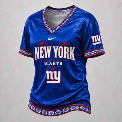 NYG Premium NFL Classic Floral Satin Shirt