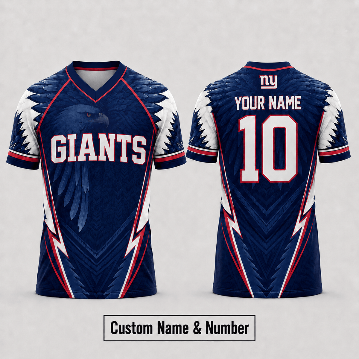 NYG Premium NFL Custom Name And Number Jersey For Fierce Football Fans