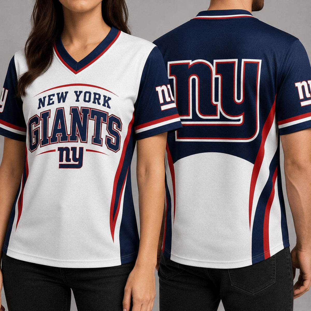 NYG Premium NFL Team Spirit V-Neck Jersey