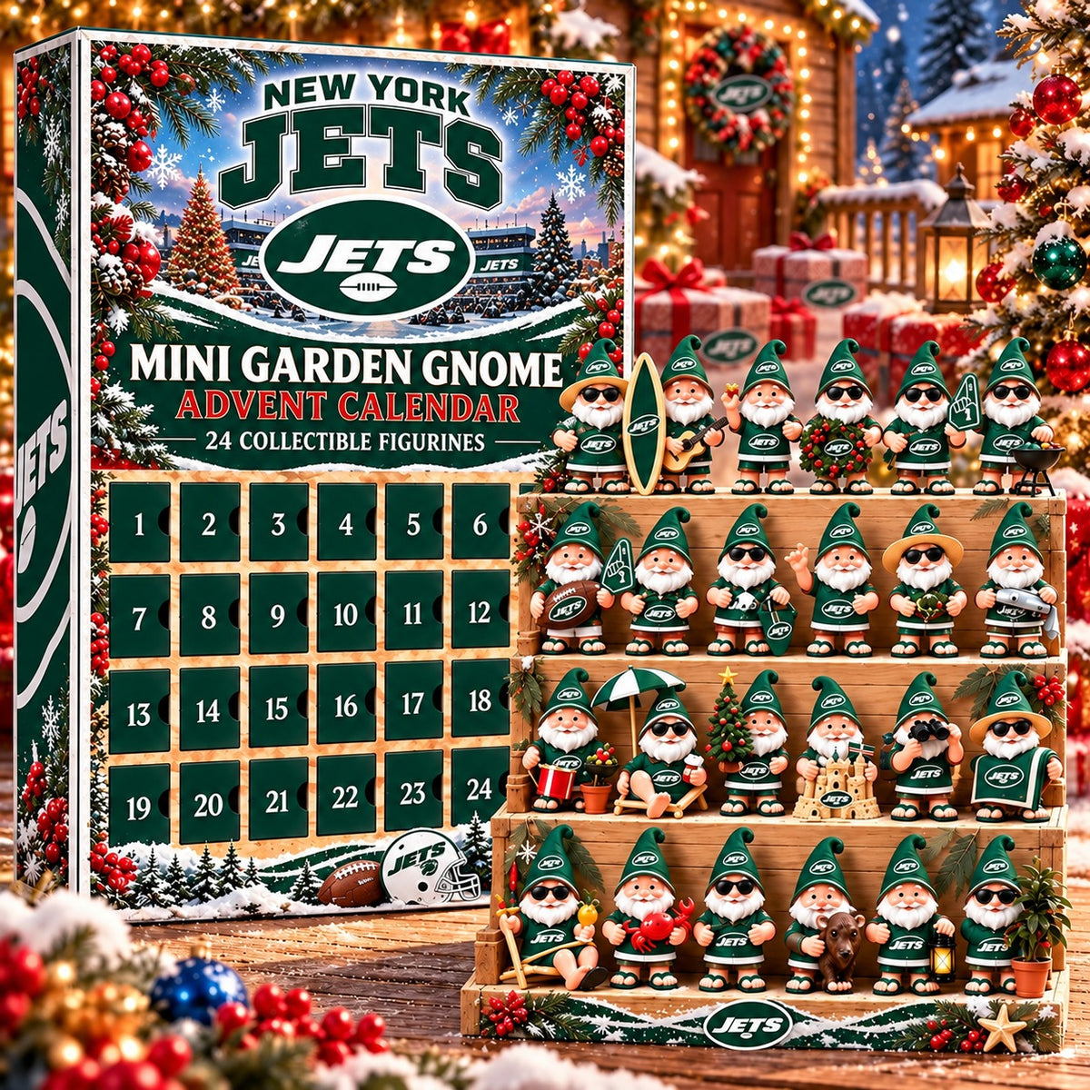 NYJ x NFL Mini Garden Gnome Advent Calendar