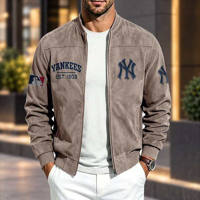 NYY x MLB Suede Bomber Jacket