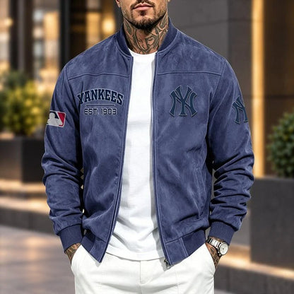 NYY x MLB Suede Bomber Jacket