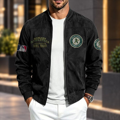 OA x MLB Suede Bomber Jacket