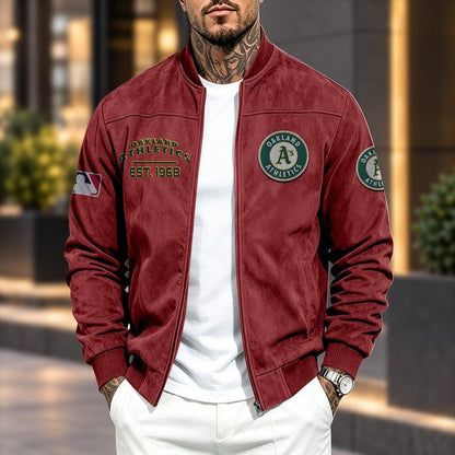 OA x MLB Suede Bomber Jacket