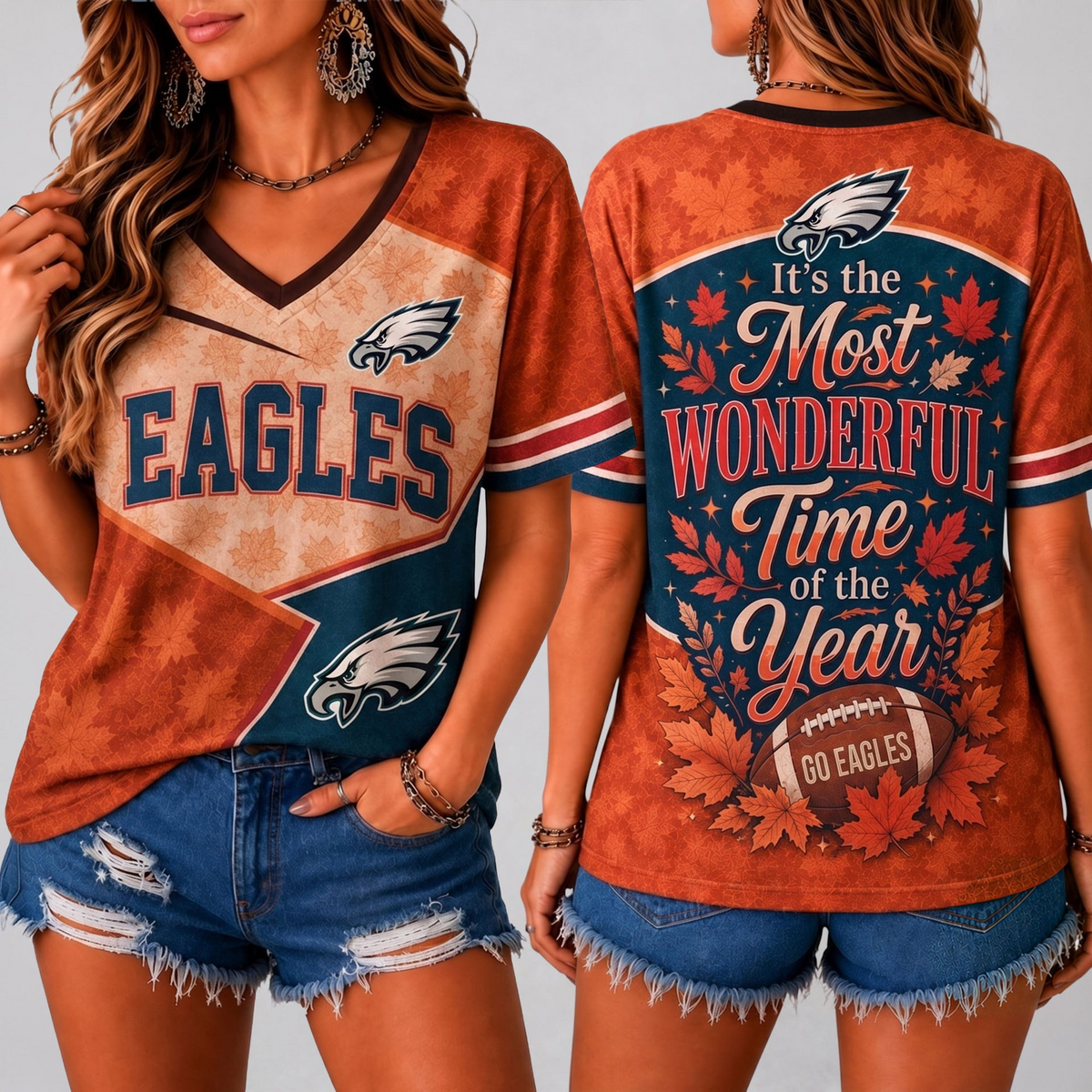PE Premium NFL Fall Game Day V-Neck Shirt