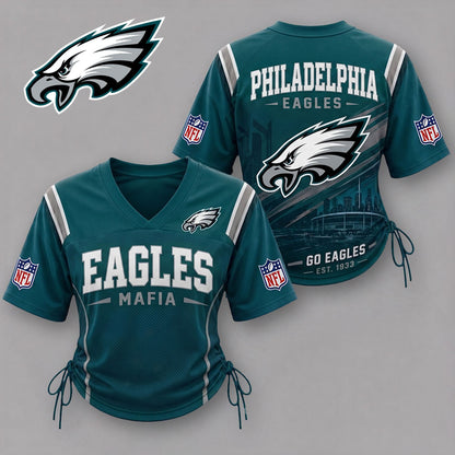 PE Premium NFL Game Day Women Lace-Up Jersey Shirt