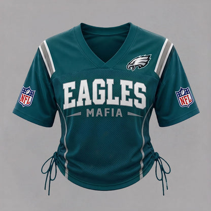 PE Premium NFL Game Day Women Lace-Up Jersey Shirt