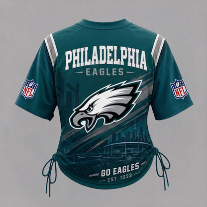 PE Premium NFL Game Day Women Lace-Up Jersey Shirt