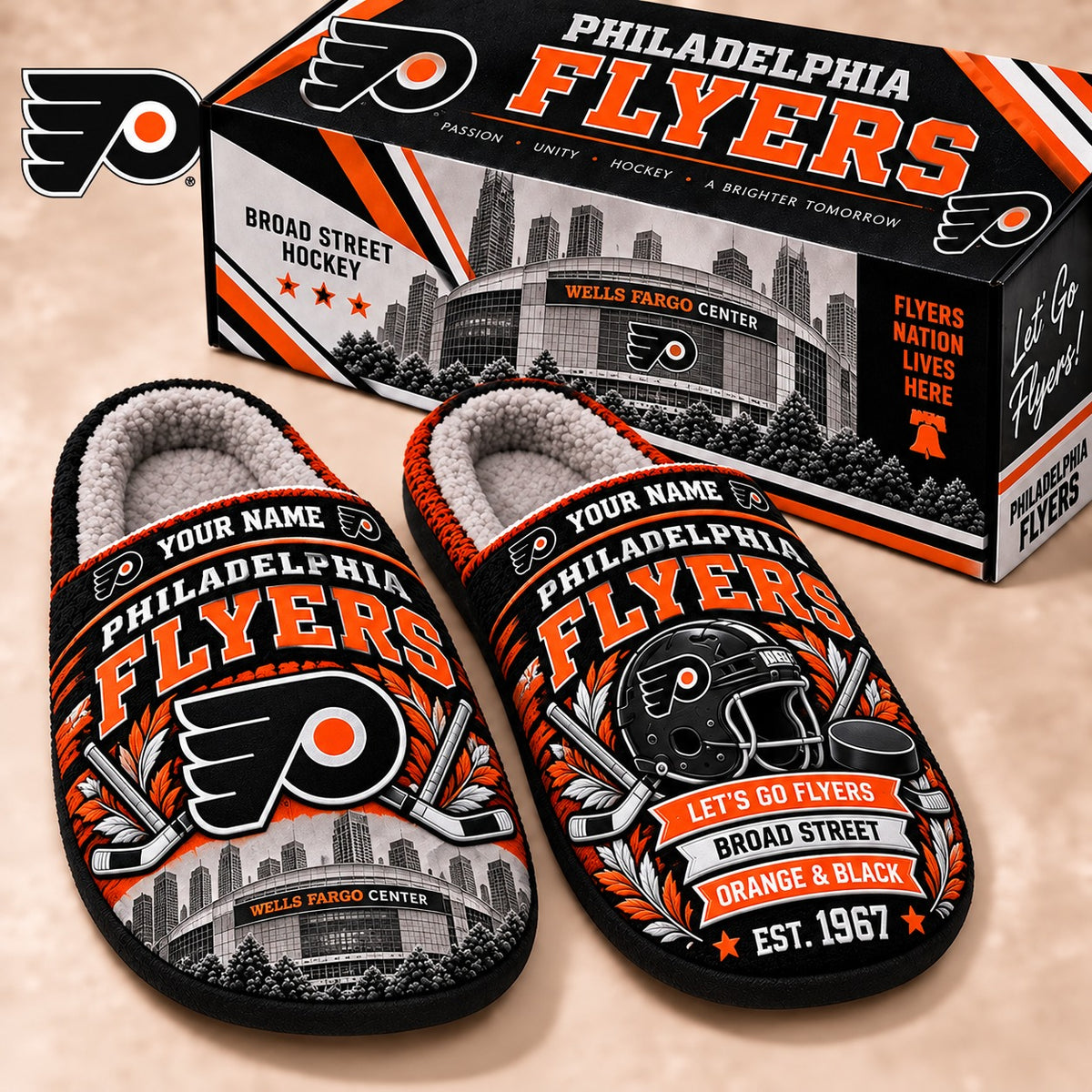 PF x NHL Premium Personalized Slippers Gift For Fan Hockey Men Women