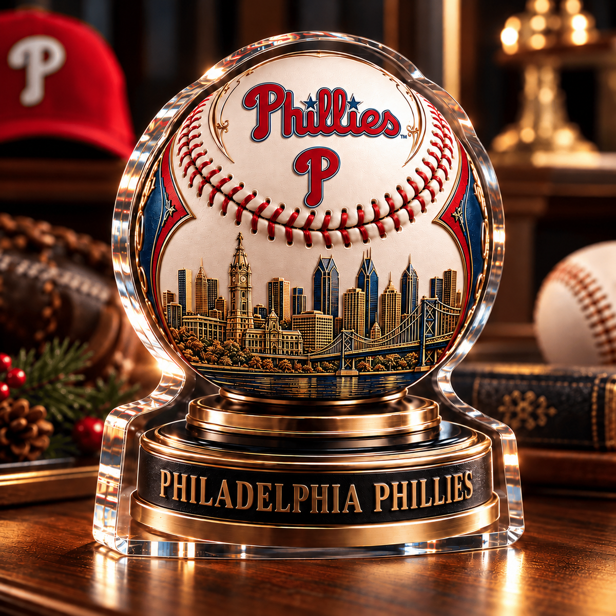 PHI x MLB Personalized Name Acrylic Block Plaque Gift For Fan