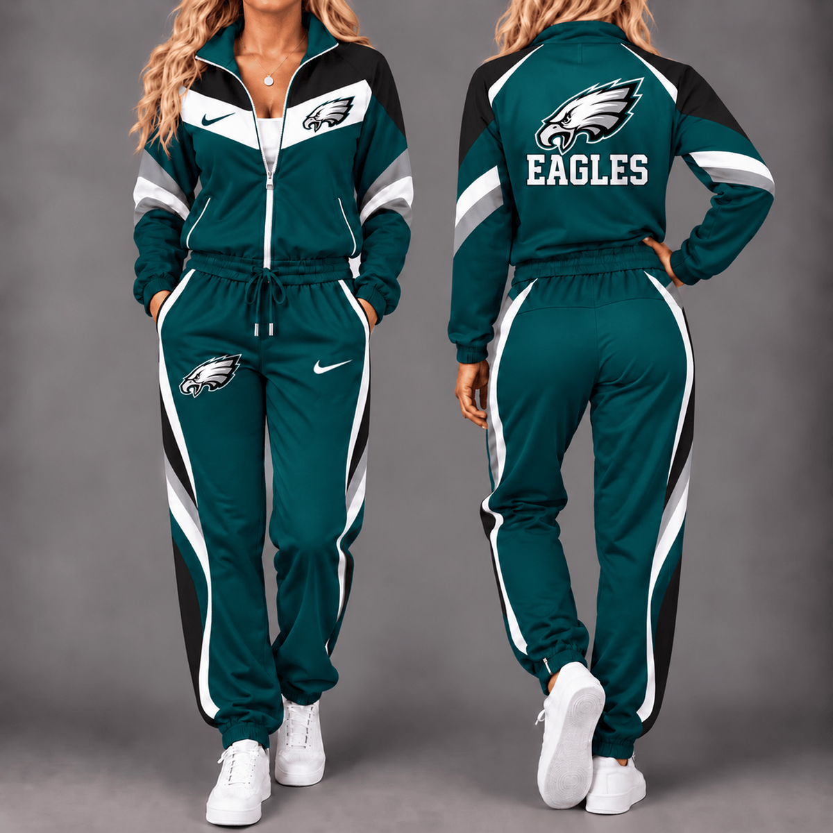 PHI x NFL Team Pride Waterproof Windbreaker Zip-Up Tracksuit Set