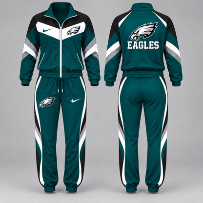 PHI x NFL Team Pride Waterproof Windbreaker Zip-Up Tracksuit Set