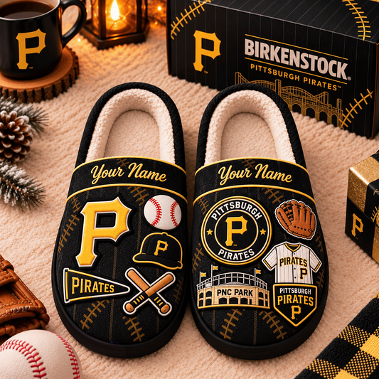PIT x MLB Game Day Personalized Name Slipper