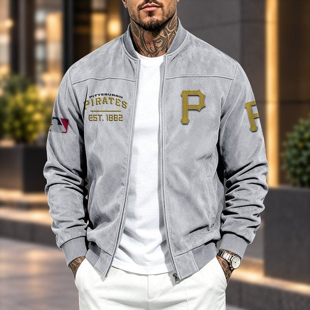 PIT x MLB Suede Bomber Jacket