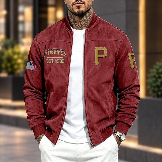 PIT x MLB Suede Bomber Jacket