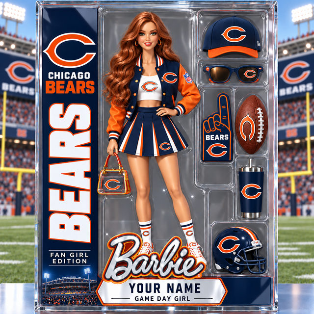 PREMIUM NFL X CB Barbie PERSONALIZED Acrylic Block Plaque Gifts For Fan - Limited Edition