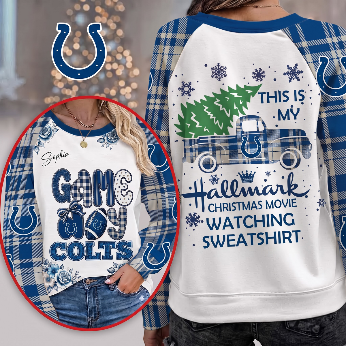 PREMIUM NFL x IC EXCLUSIVE PERSONALIZED Cozy Round Neck Raglan Sleeve Sweatshirt