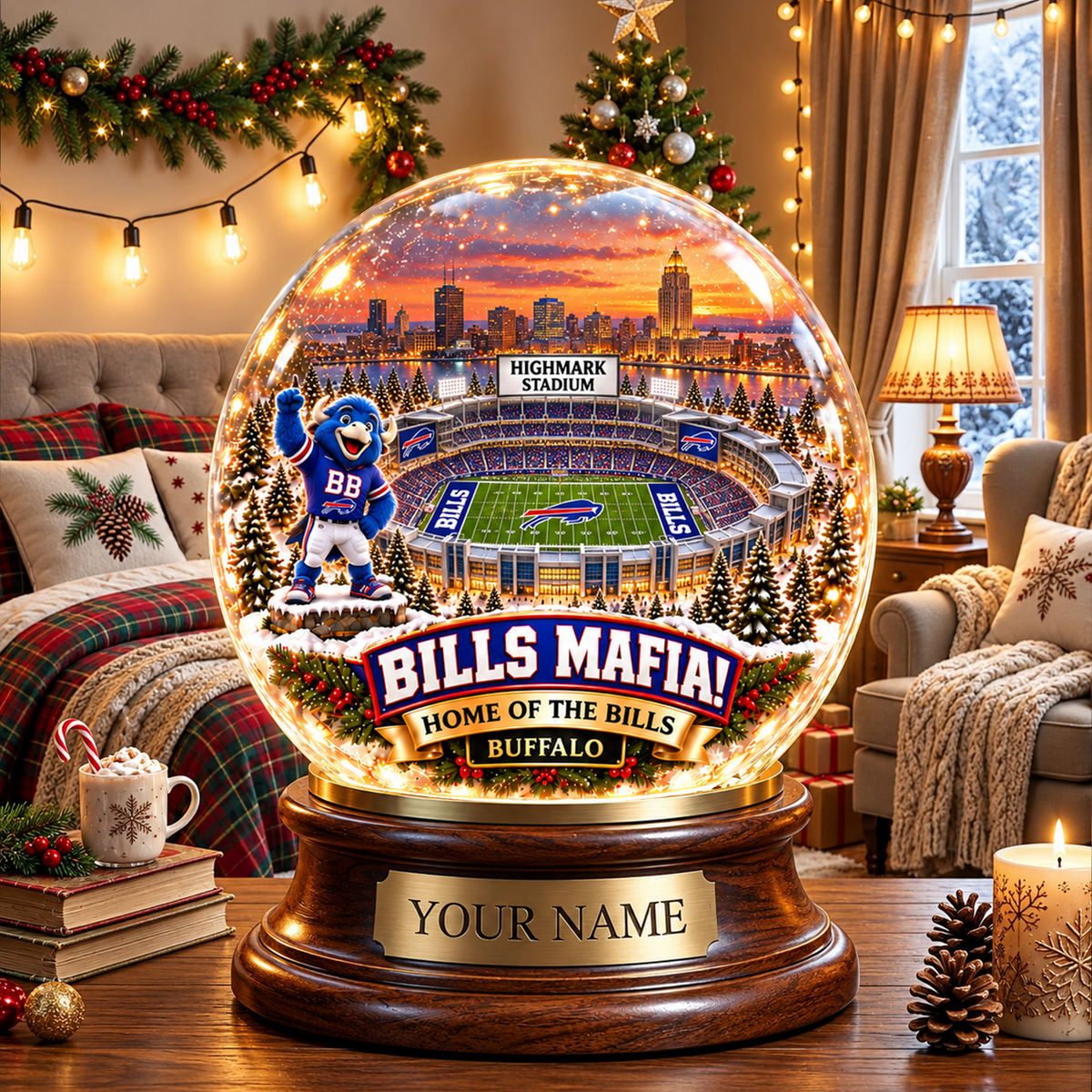 PREMIUM NFL X BB DELUXE PERSONALIZED Crystal Ball Night Light For FanLIMITED EDITION NDT VHM 031026