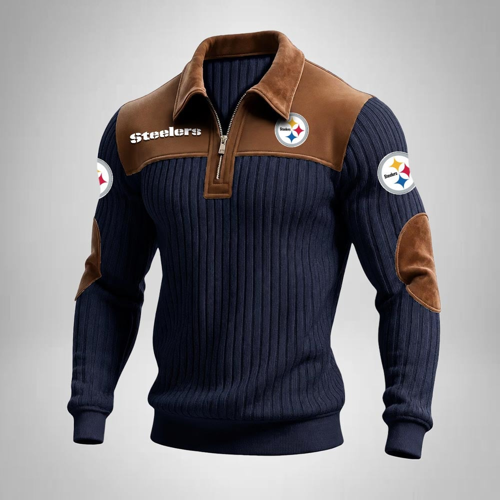PS x NFL Men‘s Suede Zip-up Polo Shirt
