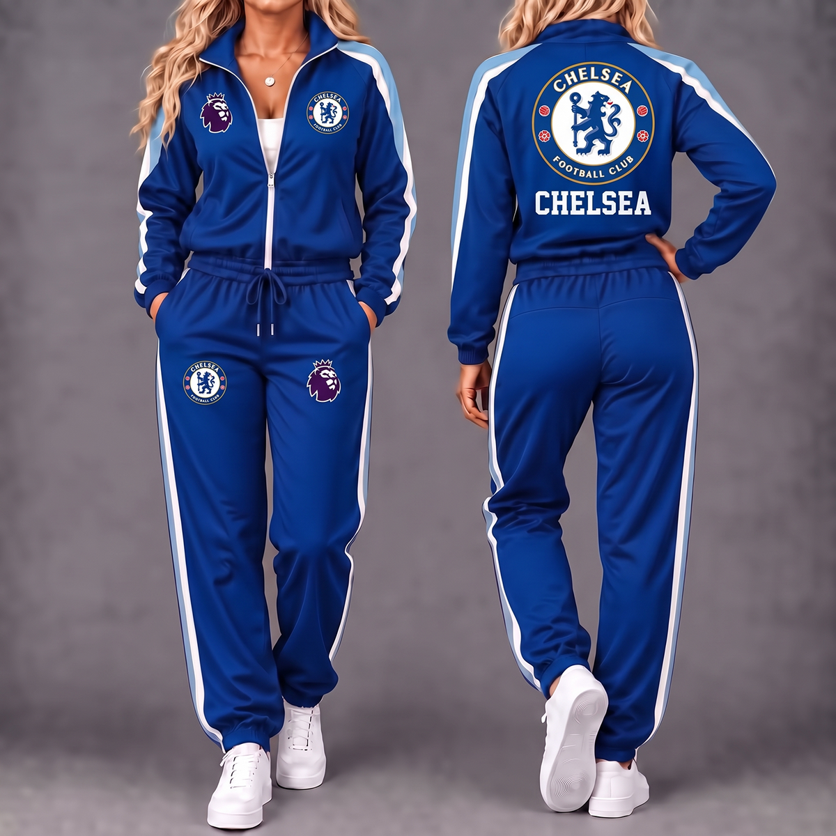 Premium EPL x CHE Game Day Waterproof Windbreaker Zip-Up Tracksuit Set