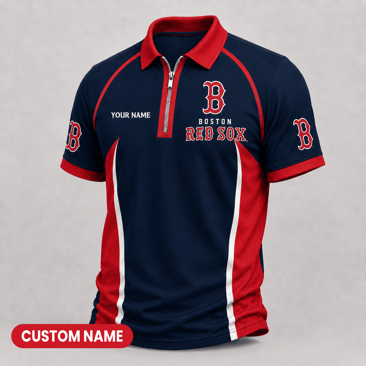 Premium MLB x BRS Performance Zipper Polo Shirt
