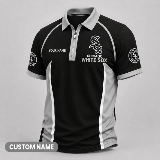 Premium MLB x CWS Performance Zipper Polo Shirt