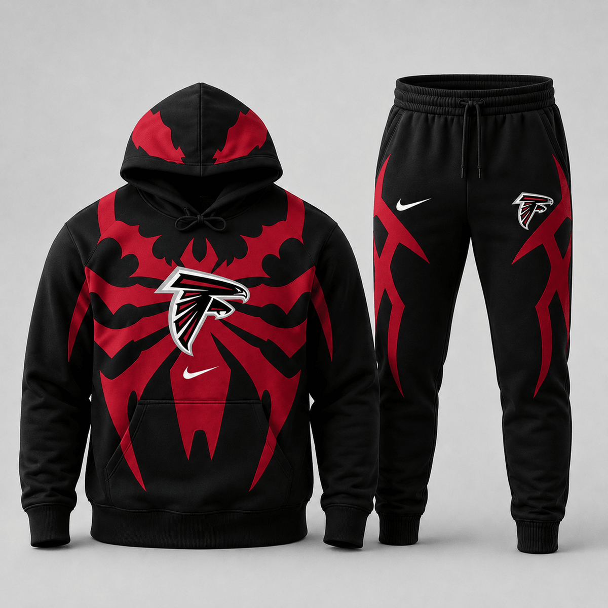 Premium NFL x ATL Spider Web Graphic Hoodie & Jogger Pants Set