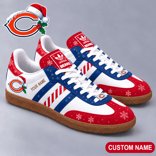 Premium NFL x CHI Merry Stripes Samba Shoes