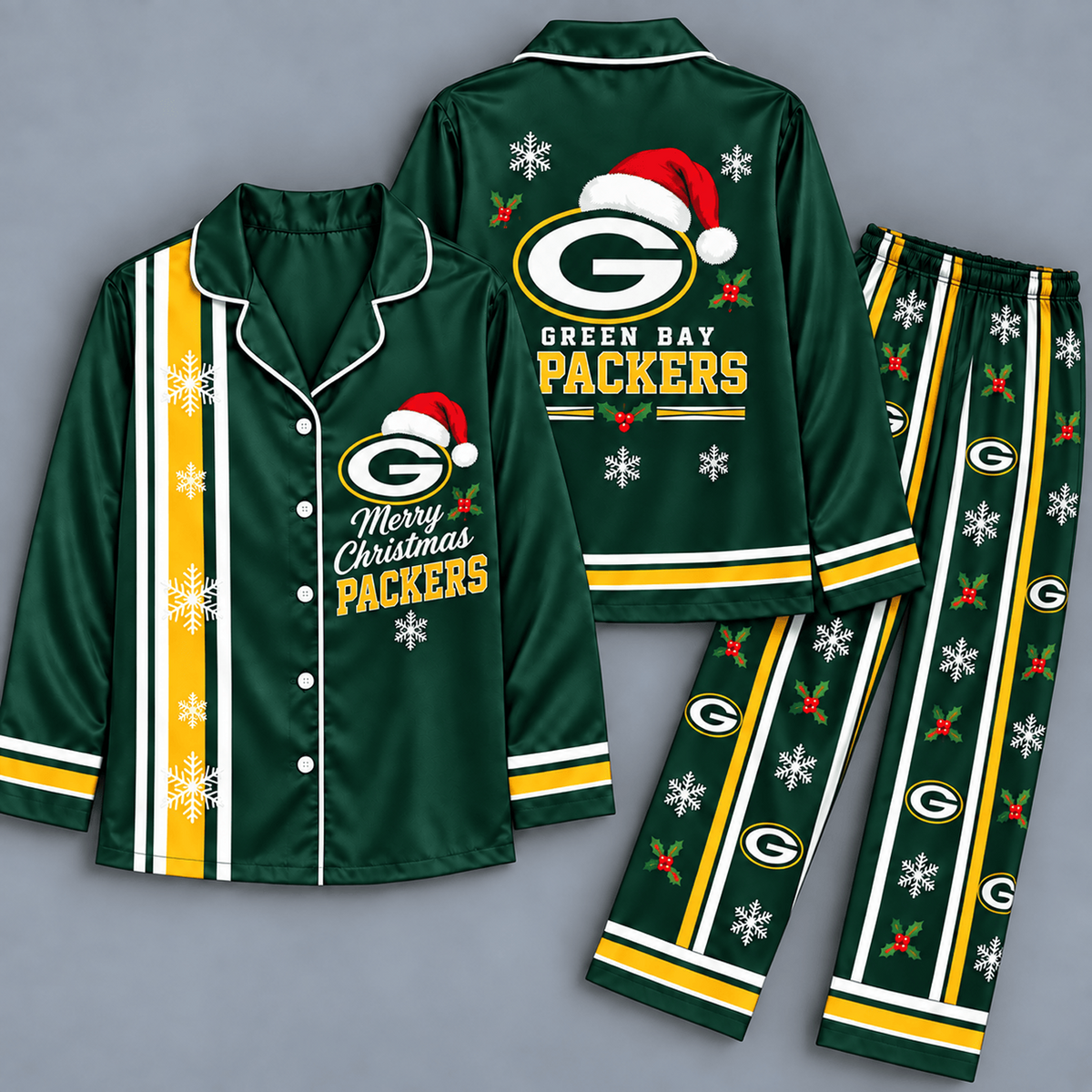 Premium NFL x GB Merry Matchday Christmas Pajama Set