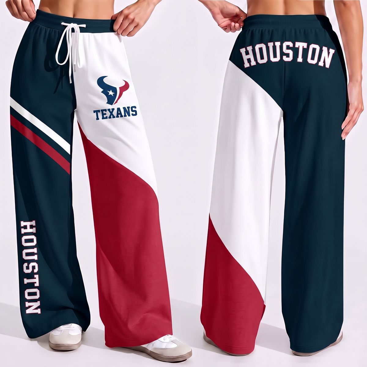 Premium NFL x HOU Game Day Color Block Wide Leg Pants