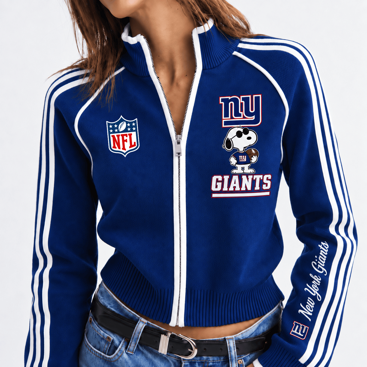 Premium NFL x NYG Sunday Spirit Cropped Track Jacket