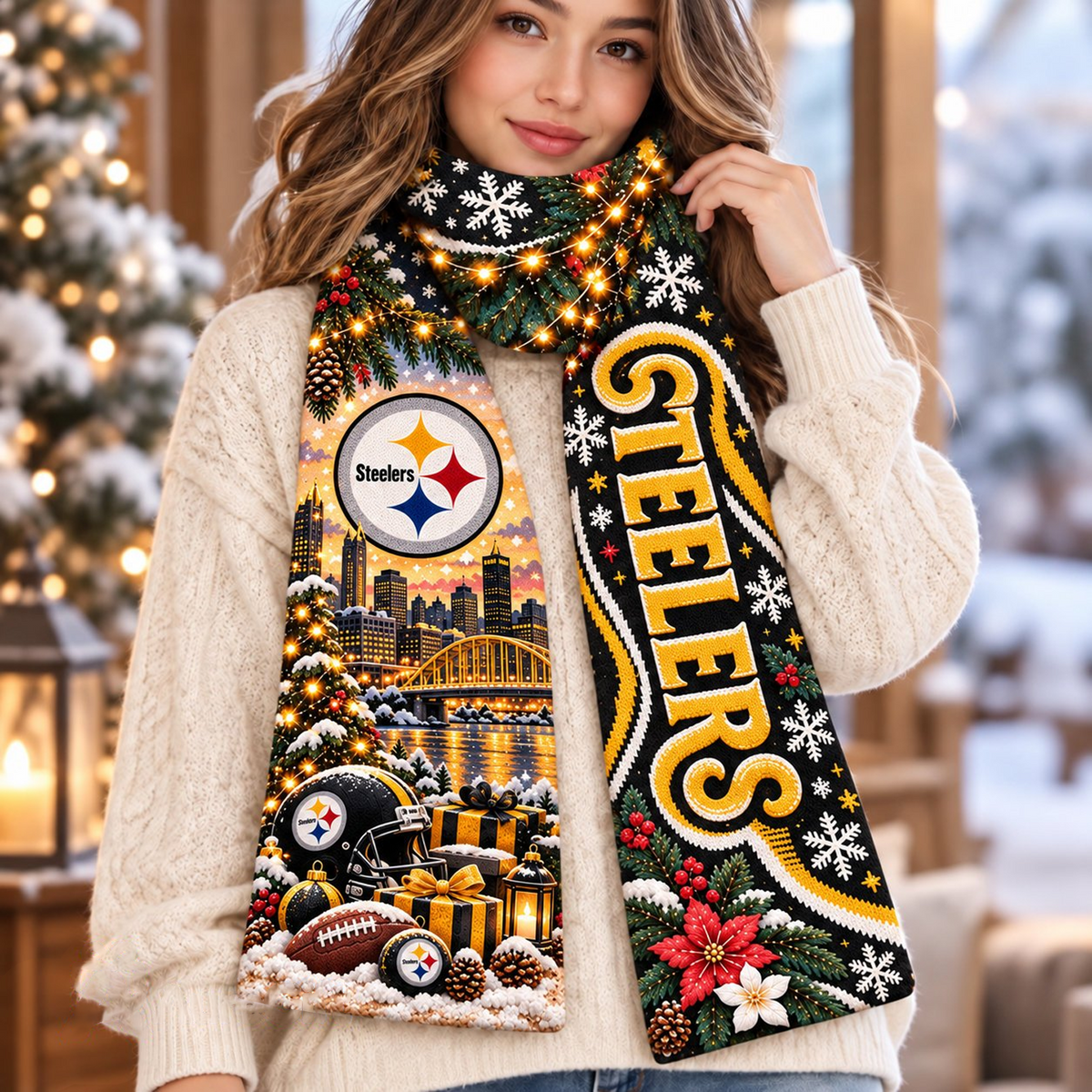 Premium PIT x NFL Scarf Personalized