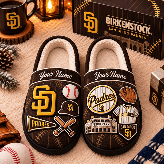 SD x MLB Game Day Personalized Name Slipper