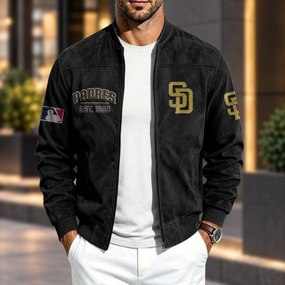 SDP x MLB Suede Bomber Jacket
