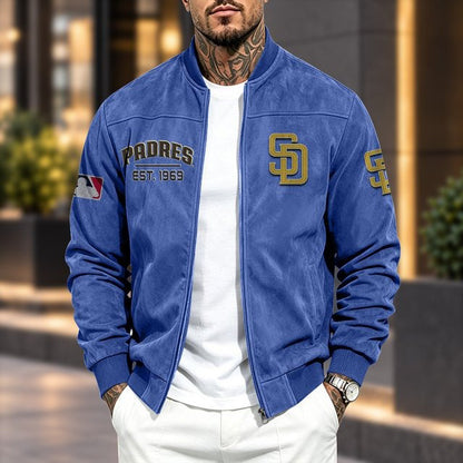 SDP x MLB Suede Bomber Jacket