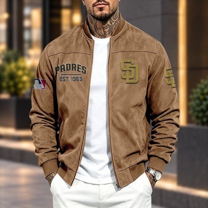 SDP x MLB Suede Bomber Jacket