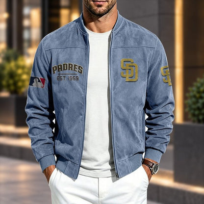 SDP x MLB Suede Bomber Jacket