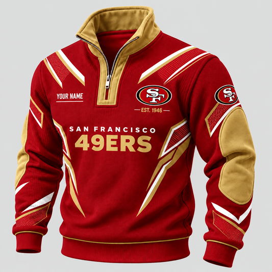 SF x NFL Personalized Quarter Zip Sweatshirt