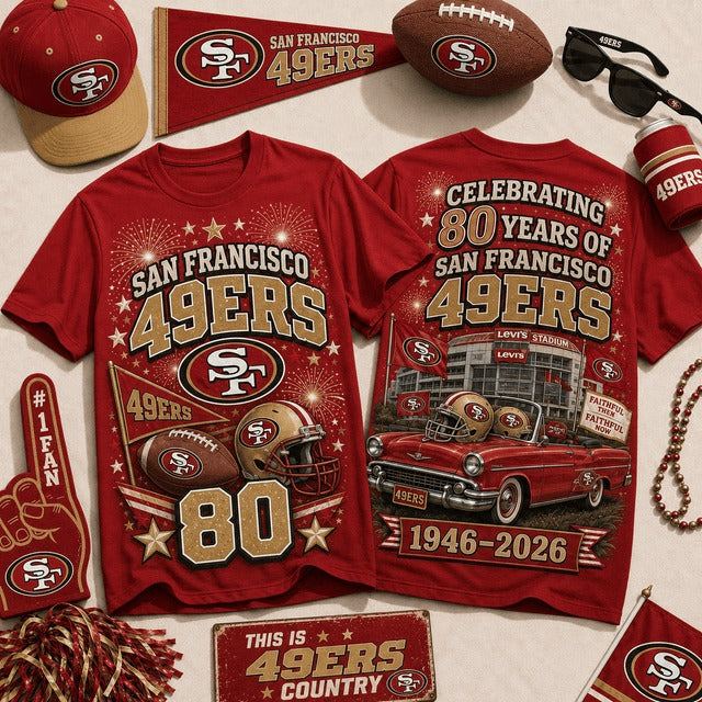 SF49 Premium NFL Legacy Celebration 3D Shirt