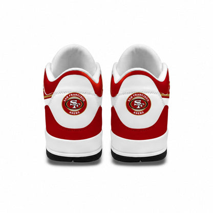 SF49 x NFL Basic White Genuine Leather JD03 Shoes Men and Women