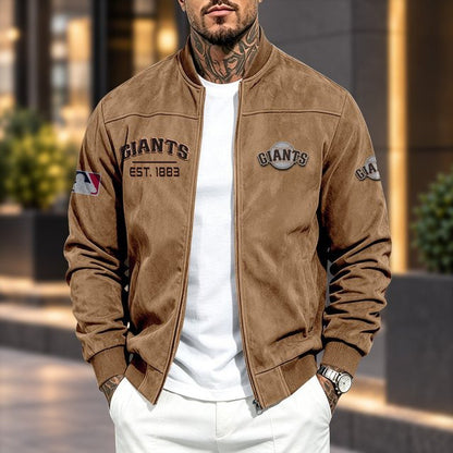 SFG x MLB Suede Bomber Jacket