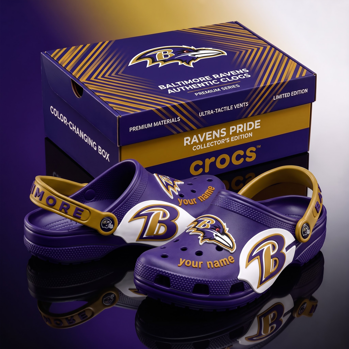 SIGNATURE NFL X BR EXCLUSIVE PERSONALIZED CROCS CLASSIC CLOG LIMITED EDITION